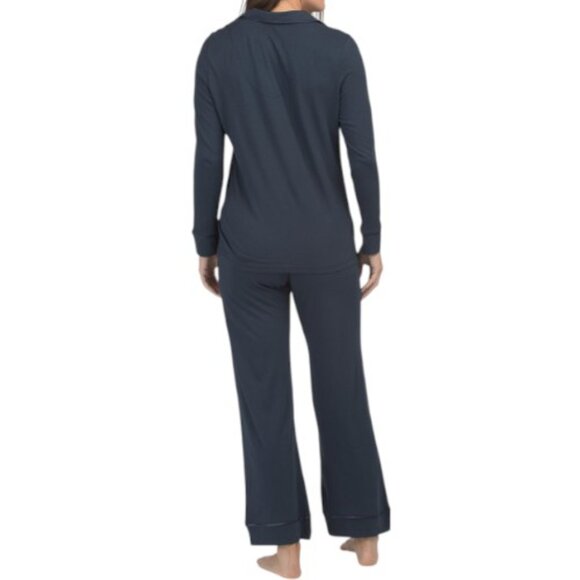 COSABELLA Pima Cotton Blend Bella Petite Pajama Top And Pants Set - Picture 2 of 3